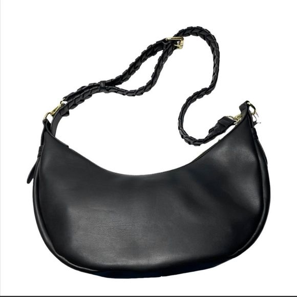 Jules Kae | NWT Zola Half Moon Vegan Leather Bag Black NWT - Picture 2 of 11